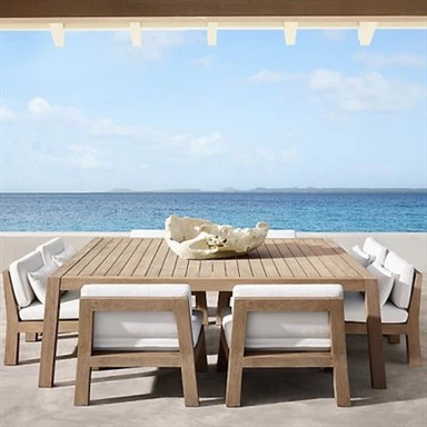 Tacair bia gairdín teak